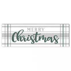Christmas Art & Wall Decor>Kirklands Home Merry Christmas Plaid Canvas Wall Plaque
