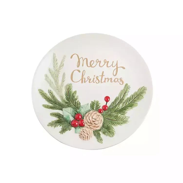 Kirklands Home Merry Christmas Round Serving Platter Sale