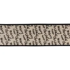 Christmas Decorations>Kirklands Home Merry Christmas Script 5 yard Christmas Ribbon