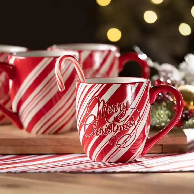 Christmas Dining & Entertaining>Kirklands Home Merry Christmas Script Mugs, Set of 2