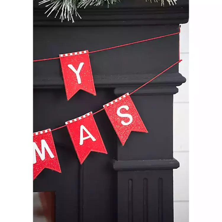 Christmas Art & Wall Decor>Kirklands Home Merry Christmas 2-Tier Banner Red