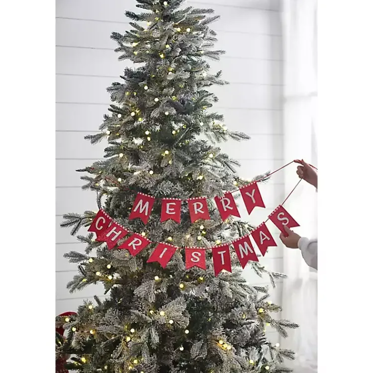 Christmas Art & Wall Decor>Kirklands Home Merry Christmas 2-Tier Banner Red