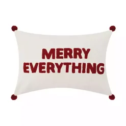 Pillows>Kirklands Home Merry Everything Pom Pom Christmas Throw Pillow