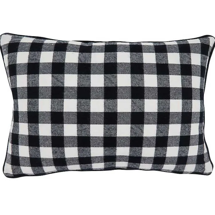 Christmas Pillows>Kirklands Home Merry Gingham Felt Lumbar Pillow