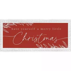 Christmas Art & Wall Decor>Kirklands Home Merry Little Christmas Beaded Frame Wall Plaque