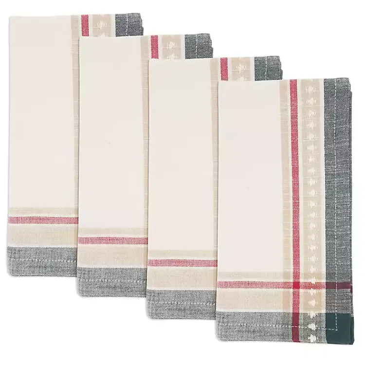 Kirklands Home Merry Pines Cotton Napkins, Set of 4 Discount