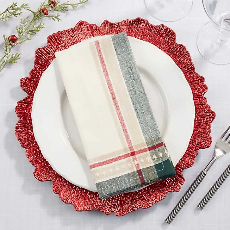 Kirklands Home Merry Pines Cotton Napkins, Set of 4 Discount