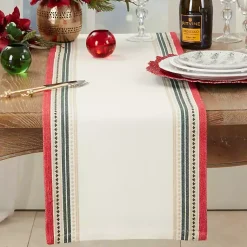 Kirklands Home Merry Pines Cotton Runner New