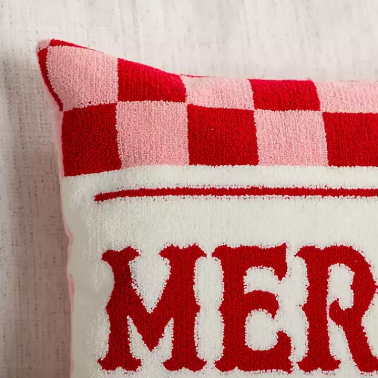 Pillows>Kirklands Home Merry Pink Checkered Pillow
