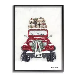 Christmas Art & Wall Decor>Kirklands Home Merry Red Off-Roader Framed Art Print