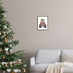 Christmas Art & Wall Decor>Kirklands Home Merry Red Off-Roader Framed Art Print
