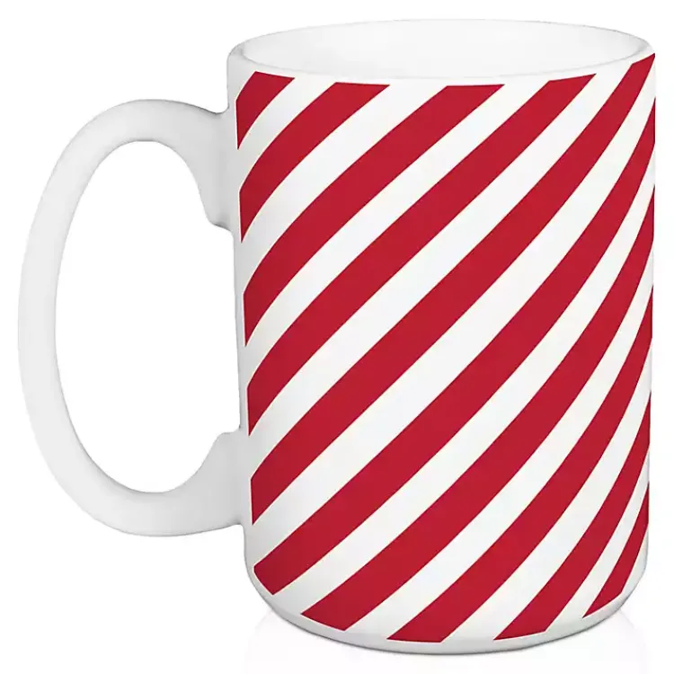 Christmas Dining & Entertaining>Kirklands Home Merry Stripes Mugs, Set of 2 Multi