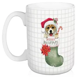 Christmas Dining & Entertaining>Kirklands Home Merry Woofmas Puppy Stocking Mugs, Set of 2