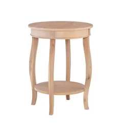 Kirklands Home Merryweather Natural Wood Accent Table Tan Sale