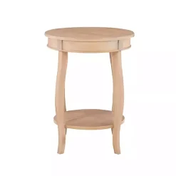 Kirklands Home Merryweather Natural Wood Accent Table Tan Sale