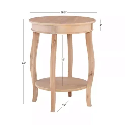 Kirklands Home Merryweather Natural Wood Accent Table Tan Sale