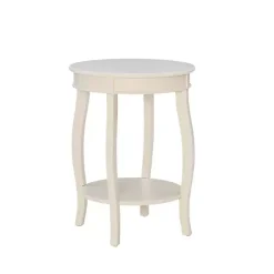 Kirklands Home Merryweather Off White Accent Table Ivory Sale