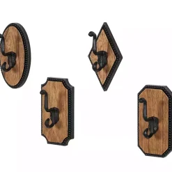 Kirklands Home Metal and Wood Beaded Wall Hooks, Set of 4 Discount