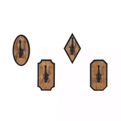 Kirklands Home Metal and Wood Beaded Wall Hooks, Set of 4 Discount