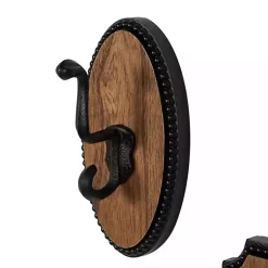 Kirklands Home Metal and Wood Beaded Wall Hooks, Set of 4 Discount