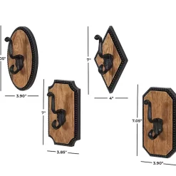 Kirklands Home Metal and Wood Beaded Wall Hooks, Set of 4 Discount