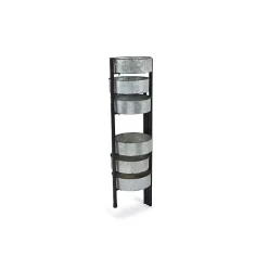 Kirklands Home Metal and Wood 6-Pot Folding Plant Stand