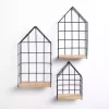 Kirklands Home Metal Grate House Wall Shelves, Set of 3 New