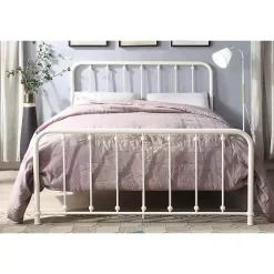 Kirklands Home Metal Slat Full Platform Bed White Hot