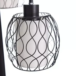Kirklands Home Metal Tiered Woven Cage Robert Floor Lamp Black Best