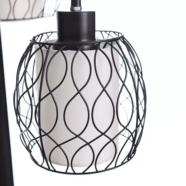 Kirklands Home Metal Tiered Woven Cage Robert Floor Lamp Black Best