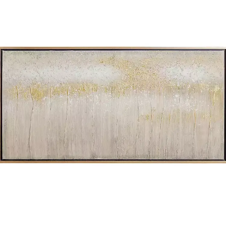 Kirklands Home Metallic Abstract Field Framed Canvas Print Gold Online