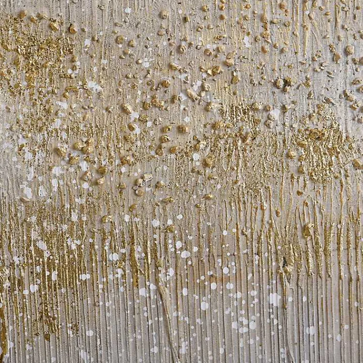 Kirklands Home Metallic Abstract Field Framed Canvas Print Gold Online