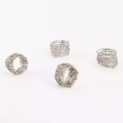 Kirklands Home Metallic Gold Wire Napkin Rings, Set of 4 Clearance