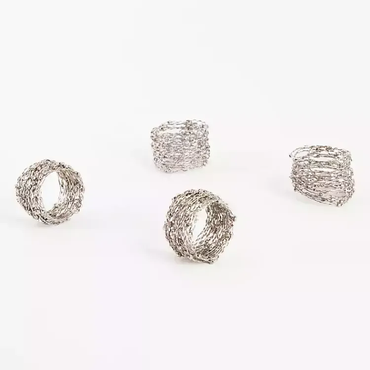Kirklands Home Metallic Gold Wire Napkin Rings, Set of 4 Clearance