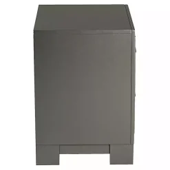 Kirklands Home Metallic Wood Jovan Nightstand Gray Best
