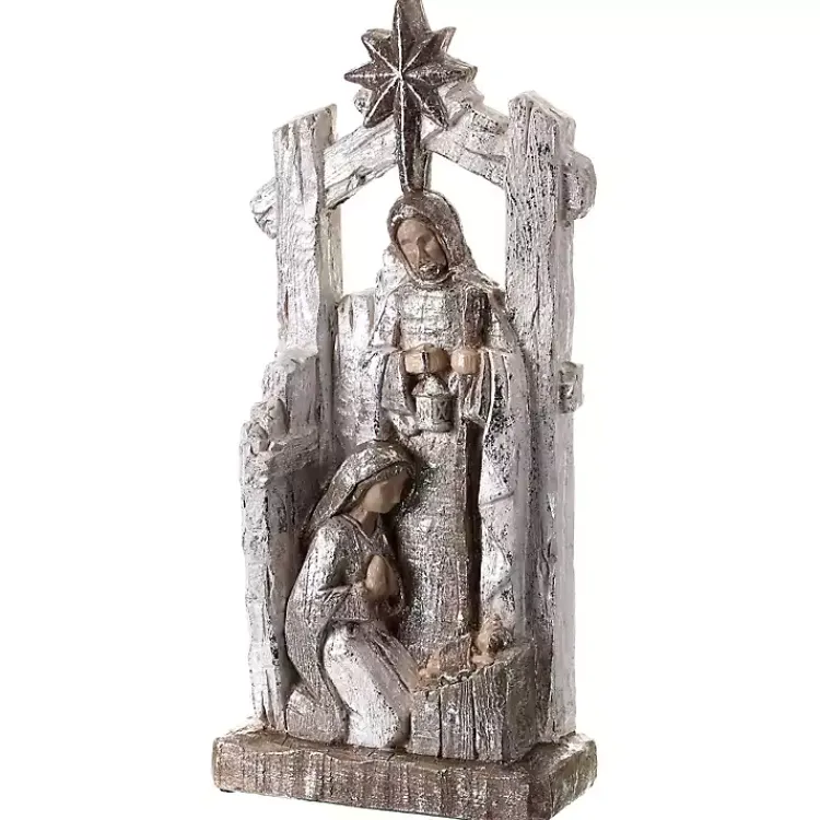 Christmas Decorations>Kirklands Home Metallic Holy Family Nativity Silver