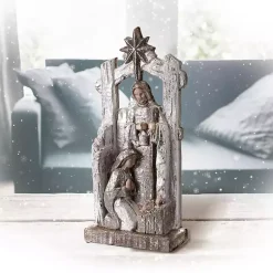 Christmas Decorations>Kirklands Home Metallic Holy Family Nativity Silver