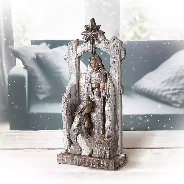 Christmas Decorations>Kirklands Home Metallic Holy Family Nativity Silver