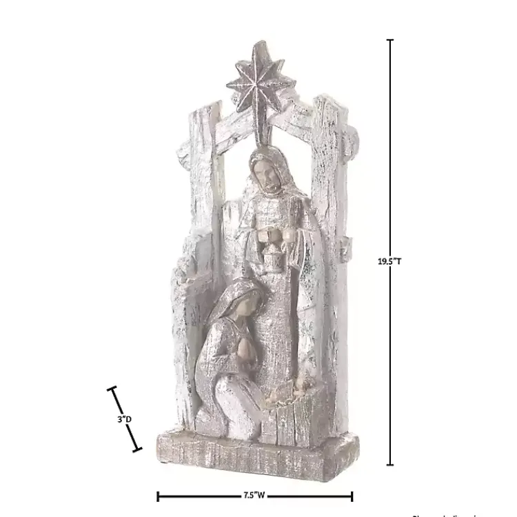 Christmas Decorations>Kirklands Home Metallic Holy Family Nativity Silver