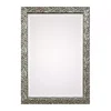 Kirklands Home Metallic Silver Flowering Leaf Beveled Wall Mirror