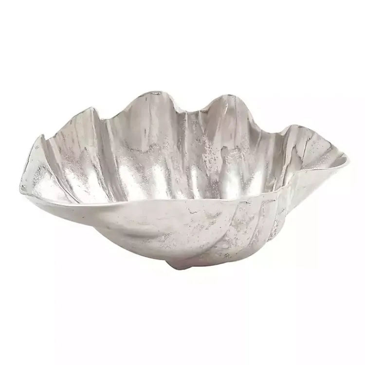 Decorative Bowls & Jars>Kirklands Home Metallic Shell Bowl Silver