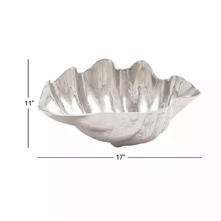 Decorative Bowls & Jars>Kirklands Home Metallic Shell Bowl Silver