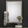 Kirklands Home Metallic Silver Textured Frame Wall Mirror Sale