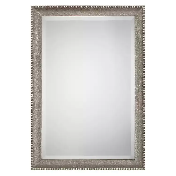Kirklands Home Metallic Silver Textured Frame Wall Mirror Sale