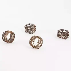 Kirklands Home Metallic Silver Wire Napkin Rings, Set of 4 Best