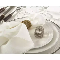 Kirklands Home Metallic Silver Wire Napkin Rings, Set of 4 Best