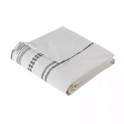 Kirklands Home Mia Striped 3-pc. King Duvet Cover Set White New