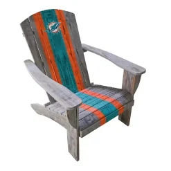 Kirklands Home Miami Dolphins Adirondack Outdoor Chair Brown New