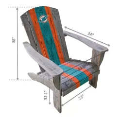 Kirklands Home Miami Dolphins Adirondack Outdoor Chair Brown New