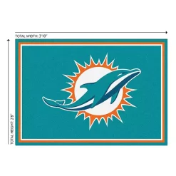 Kirklands Home Miami Dolphins Area Rug, 3x4 Blue Best